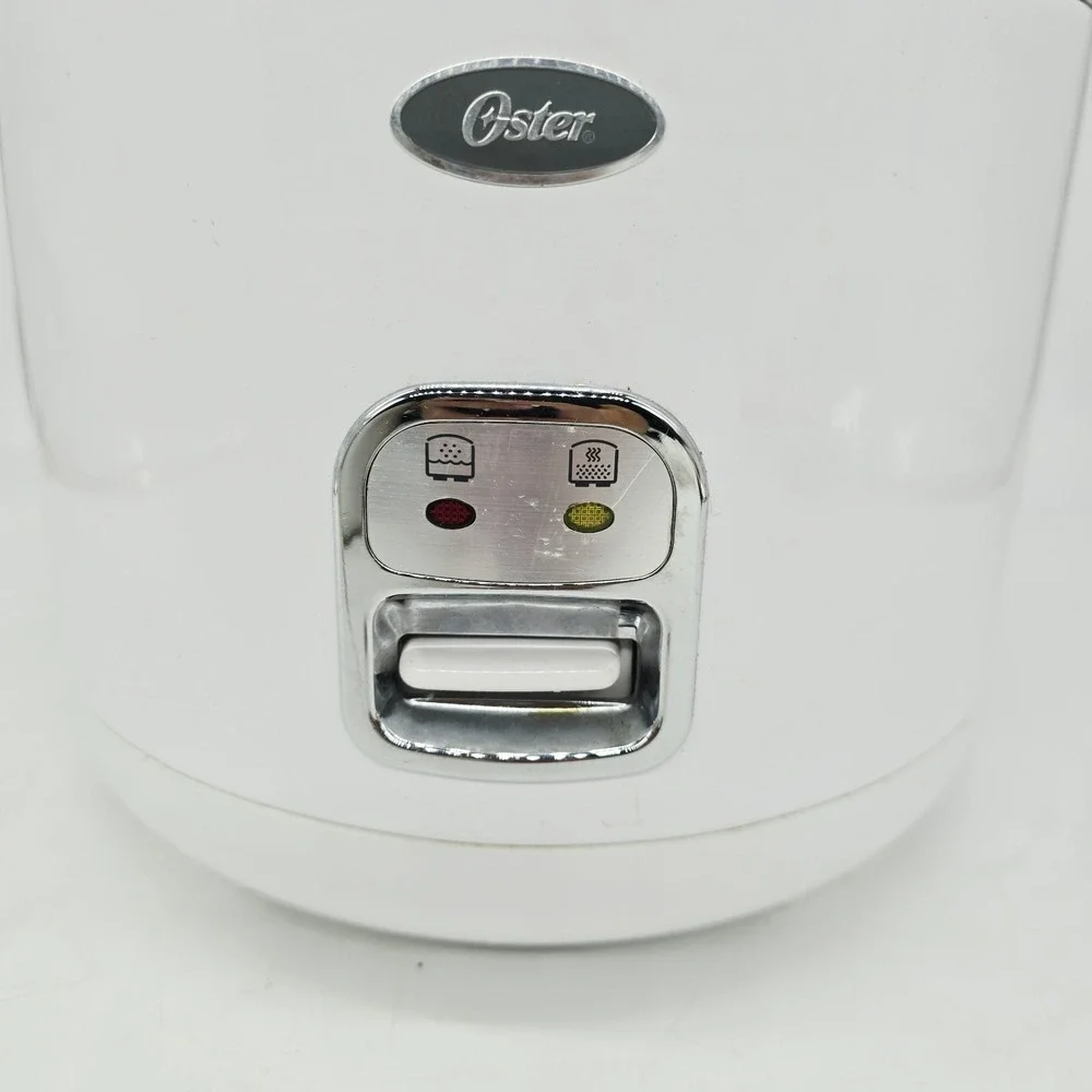 Oster Sunbeam Rice Cooker White 20 Cup Model 4717-000 Metal Bowl Inner Pot